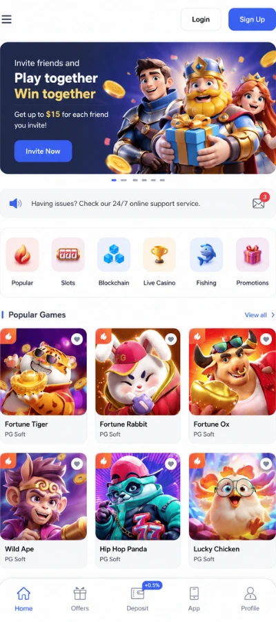 Portrait preview of a mobile game portal with promotional banner, game categories, featured game cards, and bottom navigation.