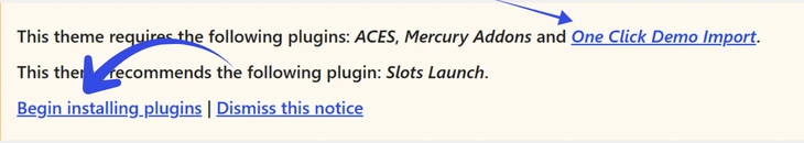 Required Plugin Theme instruction